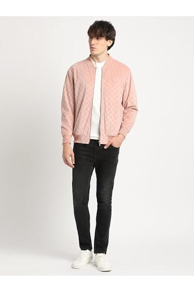 The Bear House Men's Pink Polyester Jacket – Stylish, Lightweight & Comfortable Outerwear