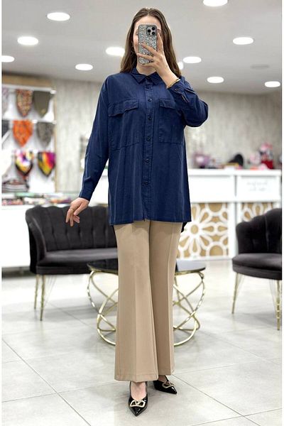 Magazin Buttoned Tunic with Double Pocket Detail