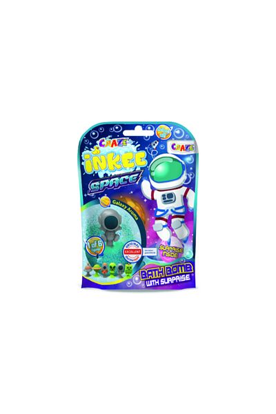 CRAZE Inkee Bath Bomb with Space Surprise  - Dermatologist Approved for Kids