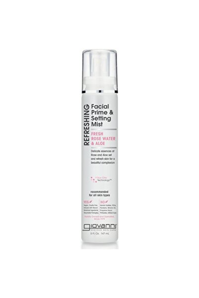 Giovanni Giovanni Facial Prime & Setting Mist, Infused with Fresh Rose Water & Aloe, 147ml