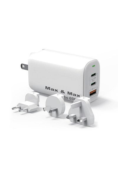 Max&Max Max & Max Smart Premium 3 Port 65 Watt Gan Wall Charger