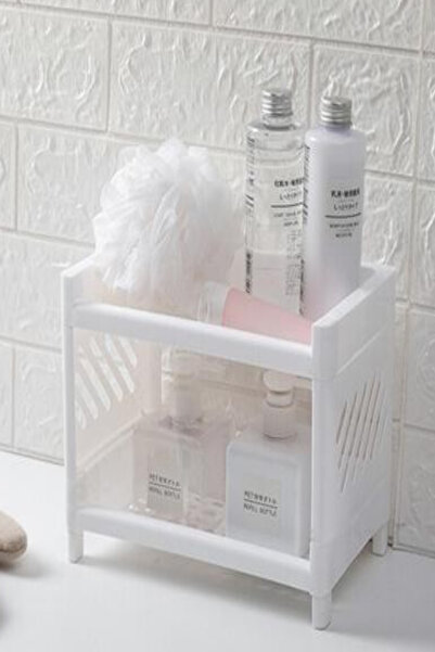 Bayev Венеціанська 2-рівнева пластикова полиця для ванної кімнати - органайзер для косметики та парфумів
