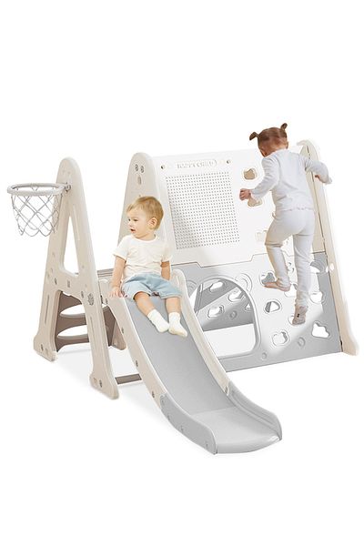 Ma Baby مجموعة انزلاق للأطفال الصغار 7 في 1، انزلاق متعدد الوظائف، أرجوحة، مجموعة تمارين التسلق