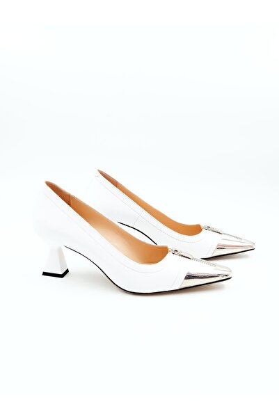 Tenau Kadın Hakiki Deri Topuklu Ayakkabı