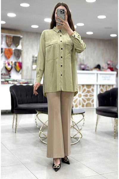 Magazin Buttoned Tunic with Double Pocket Detail
