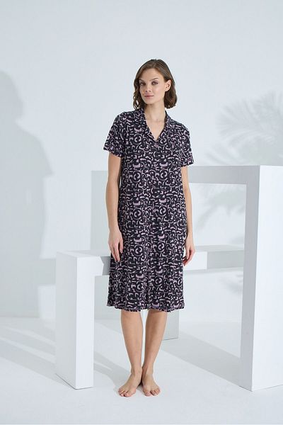 Etoile Bamboo Short Sleeve Pocket Summer Women's Dress 72958