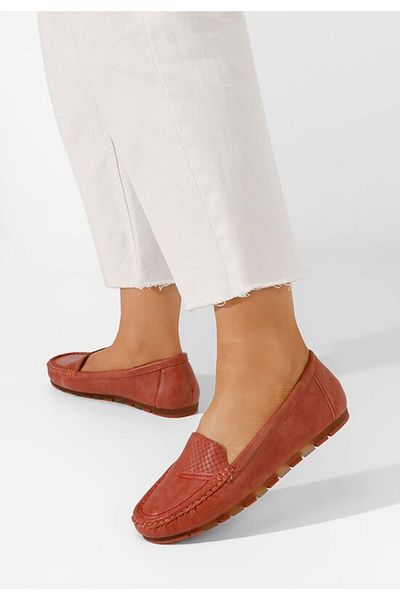 B T Shoes Eunika women's red loafers