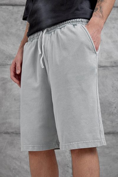 NOMARC Γκρι πλενόμενο σορτς Oversize