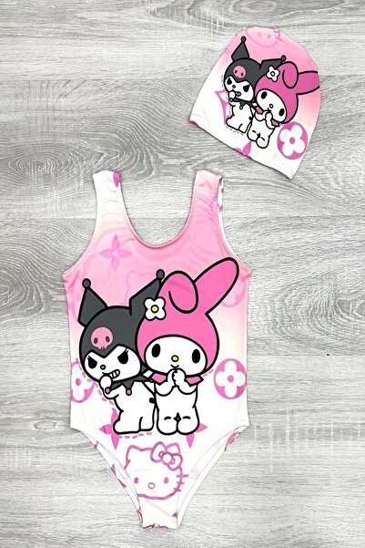 DeKuBaby New Season 2 Pieces, Bonnet, Cartoon Character Figure, Uv Protected, Baby Girl-Child Swimsuit