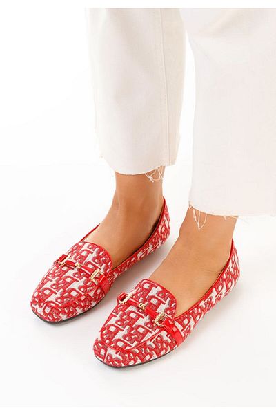B T Shoes Mocasini dama Vallerano rosii