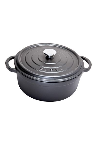 Sürel 32 cm Black Deep Pot Mat