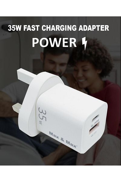 Max&Max Max & Max Gan Dual Port Charger 35 Watts