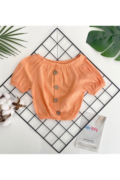 CherryPie Girl's Shoulder and Waist Elastic Wrap Crop