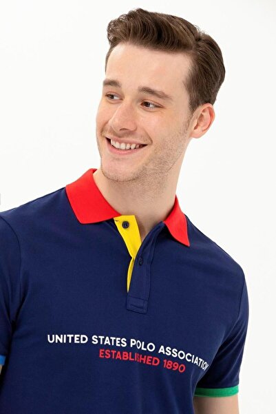 U.S. Polo Assn. Синьо мъжко поло Rino 573631