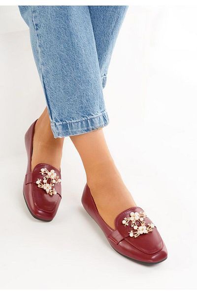 B T Shoes Mocasini dama eleganti Giulinello rosii