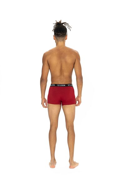 U.S. Polo Assn. ΒΑΣΗ. Polo Assn Ανδρικά Μπόξερ - Μαύρο-Βουργουνδία 3 τεμαχίων Blunt πολλαπλών χρωμάτων ILC2.80U52O8I