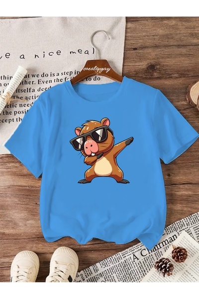 oneagılyazı Tricou supradimensionat pentru copii cu imprimeu Cool Mole