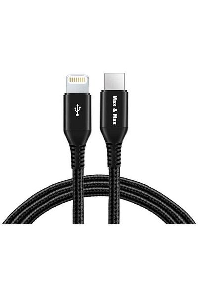 Max&Max Max & Max USB-C To Lightning Cable 2m Black