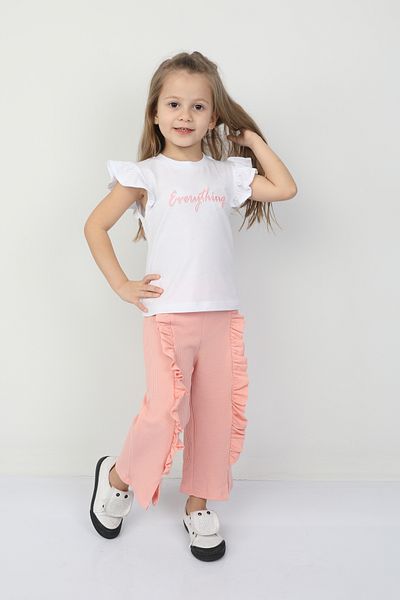 e-çocuk Everything Printed Frilly Girl's Suit 8831