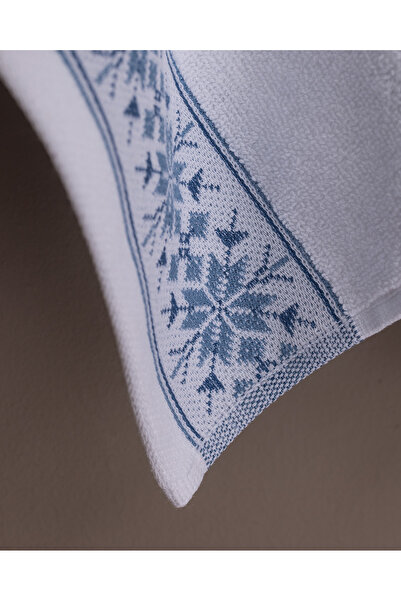 Madame Coco Caresse 100% Cotton Face Towel - White/Grey