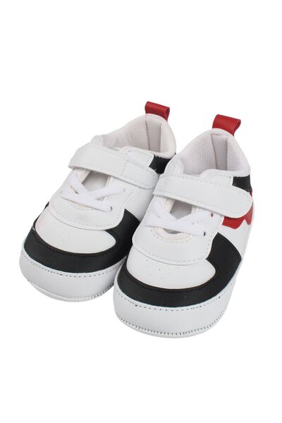 bebegen حذاء رجالي من الجلد باللون الأسود والأبيض والبني برباط