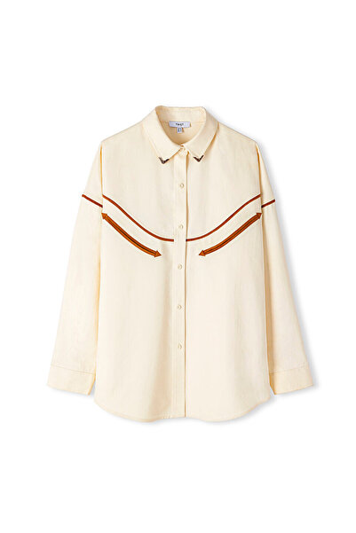 Twist Contrast piped shirt