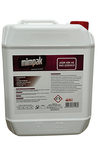 MİMPAK Ağır kir ve yağ çözücü, motor blok, şanzıman, jant temizleyici 5 lt