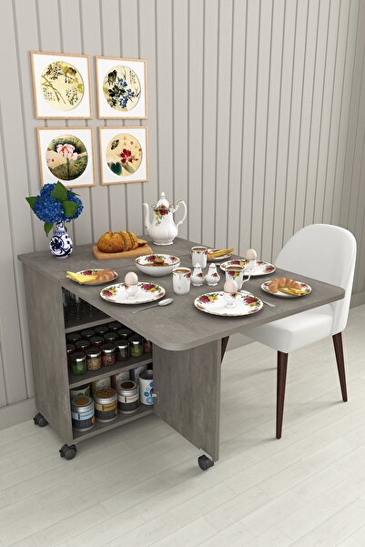 asratrend Asra Trend %100 MDFLAM 105cm Mutfak Adası Yemek Masası Kahve Köşesi...