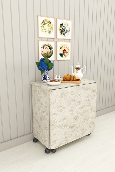 asratrend %100 MDFLAM 105cm Mutfak Adası Yemek Masası Kahve Köşesi MA-01