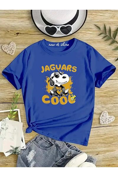 New Shine 1 tricou este un cadou pentru achiziții de 6 și mai sus în coș - Tricou pentru copii supradimensionat cu imprimeu cool Jaguars