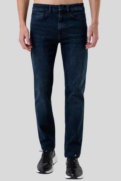 BOSS Erkek Jean Pantolon Lacivert