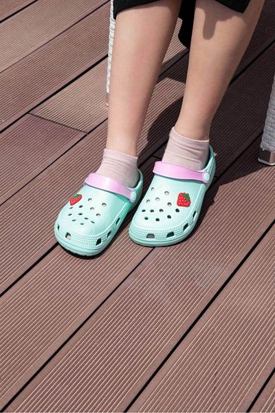 Bross Papuci de vară pentru copii de culoare mentă - cu accesorii