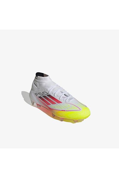 adidas F50 Elite Mid Kids White Turf Football Shoes