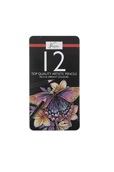 Nassau fine art Set 12 creioane colorate in cutie metalica