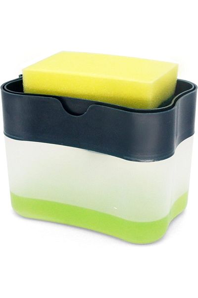 COOYA 2-in-1 Soap Dispenser Pump and Sponge Rack, Large Capacity with One-Hand Operation, Multi-Color