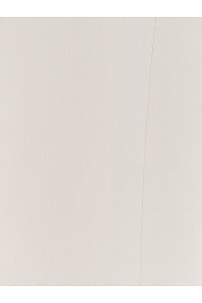 Dilvin 60574 V-Neck Long Vest with Side Window Detail-Stone