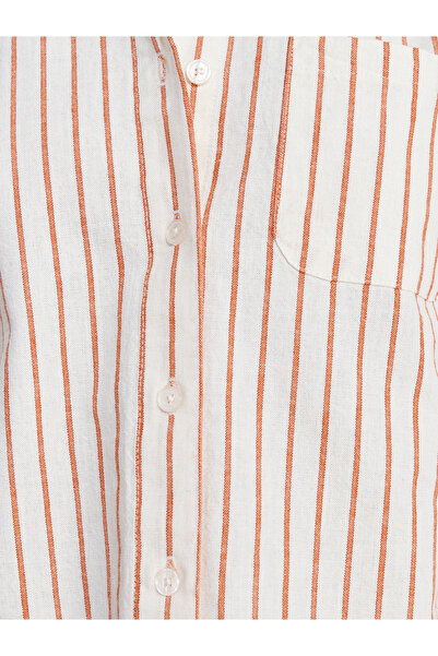 Dilvin 50499 Short Sleeve Chest Pocket Shirt-Ecru