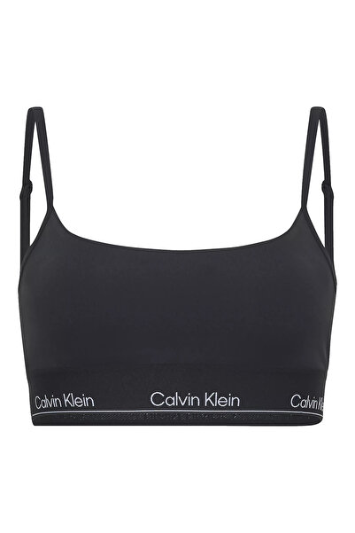 Calvin Klein Kadın Hızlı Kuruyan Kumaş Düşük Destekli Beli Elastik Bantlı Dar Kesim Siyah Spor Sütyen LVGWS5K136-