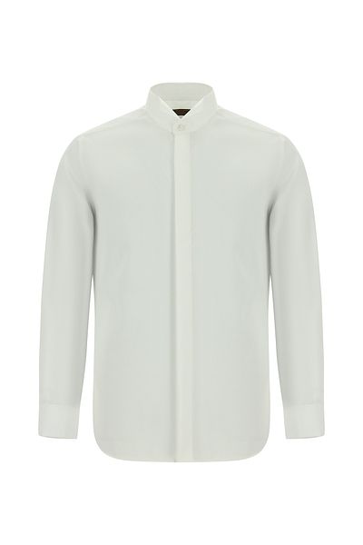 Abdullah Kiğılı Slim Fit Slim Fit Non Iron Cotton Ata Collar Shirt