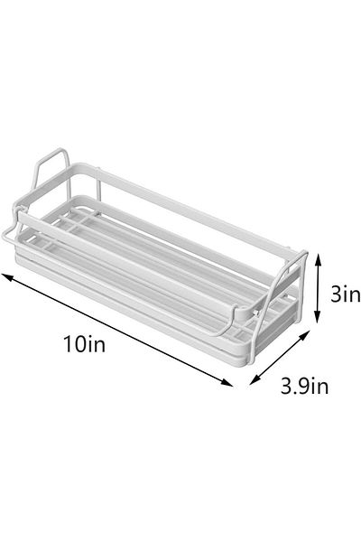 COOYA Sponge Rack, Sponge Holder for Kitchen Sink, Tray Drainer Rack, Dish Brush Holder(White)