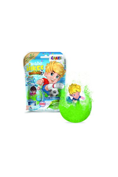 CRAZE Inkee Bath Bomb with Suprice Football - Vegan, Dermatologist Approved for Kids