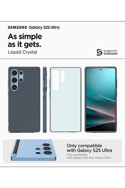 Spigen Spigen Liquid Crystal designed for Samsung Galaxy S25 ULTRA case cover (2025) - Space Crystal
