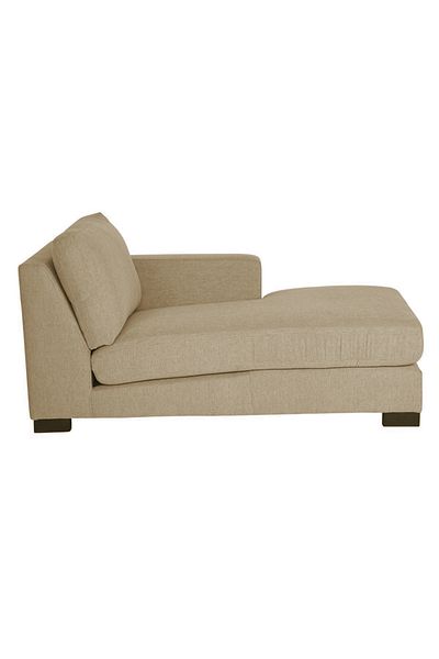 soufa dibaj Right Corner Sofa with Left Armrest Upholstered in Linen - Pale Beige