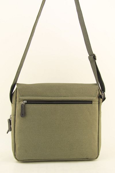 QUB CLUB حقيبة قماش كاكي مقاومة للماء من نوع Bellows Messenger Business School Briefcase Street