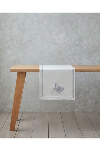 English Home Navy Blue Edenic Polyester Runner 40x140 cm