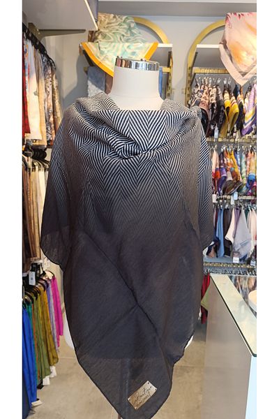 La Boutique Eşarp La Boutique Fall Scarf Black White Series