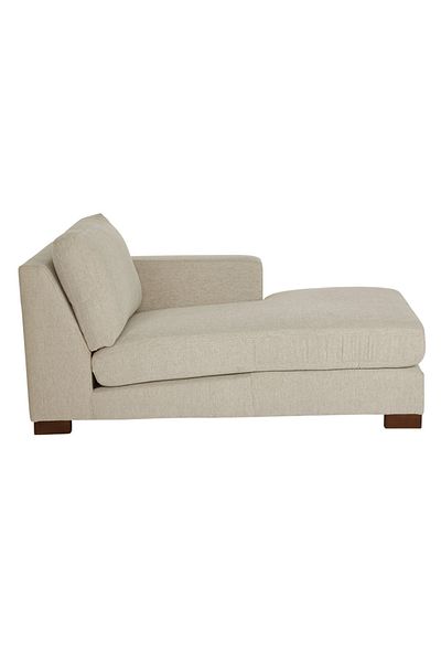 soufa dibaj Right Corner Sofa with Left Armrest Upholstered in Linen - Off White