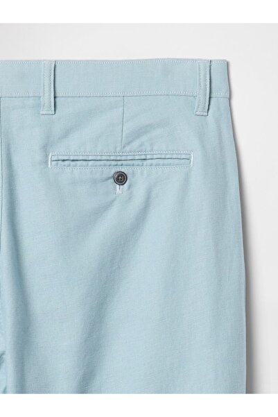 GAP Erkek Açık Mavi Keten Karışımlı Khaki Pantolon