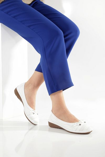 akay ayakkabı Laser, Bow Detail; Wedge Heel Comfort Casual Daily Walking Women's Shoes