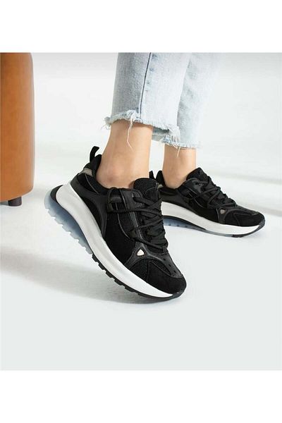homiro Unisex αθλητικά παπούτσια εξωτερικού χώρου - Lace-Up, Μαύρο-Λευκό